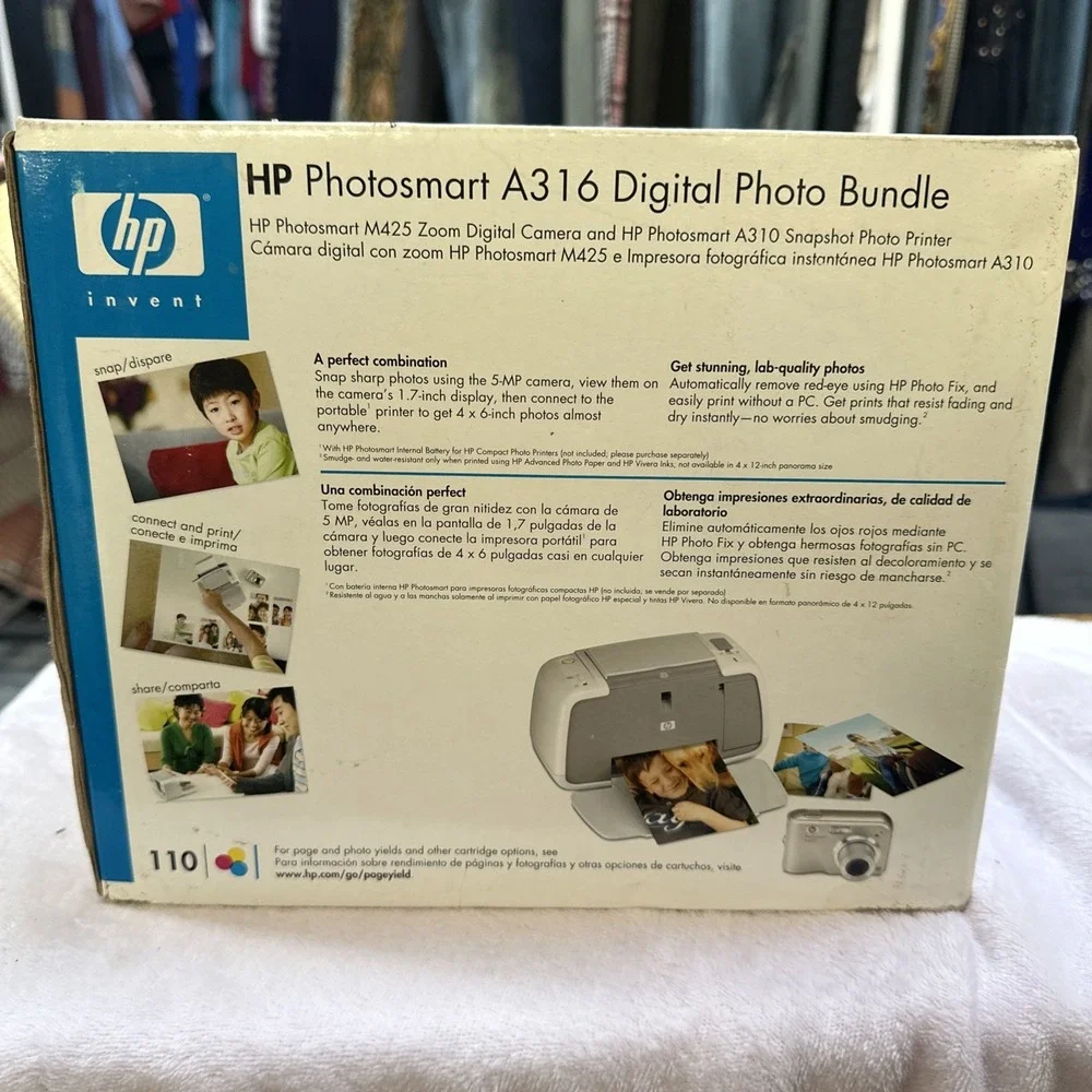 HP Compact Photo Studio SEALED - HP Photosmart M425 Digital Camera A 310 Printet